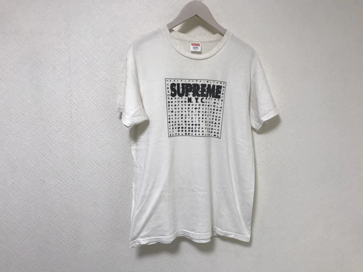 T shirt manches courtes en coton imprimé Supreme Supreme blanc voyage voyage