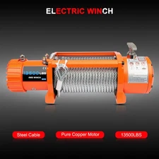 12V 13500LB Electric Winch Towing Trailer Steel Cable Off Road for JEEP Wrangler