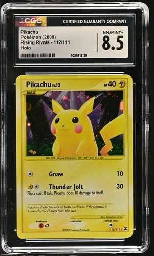 CGC 8.5 Pikachu 2009 Rising Rivals 112/111 Holo Pokemon Card