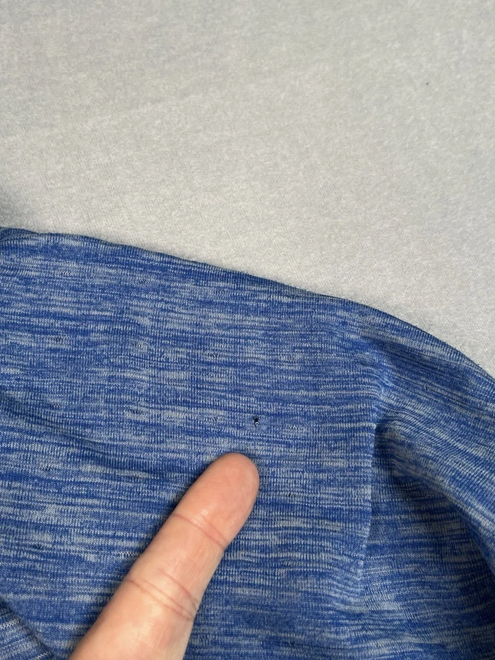 Camisa de Correr Nike Therma Capa Base 1/4 Cremallera Azul Elemento Repelente Hombres Mediana Foto 4 de 4