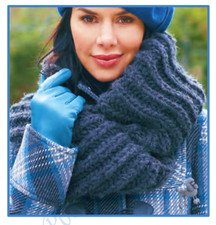 KNITTING PATTERN  Snood winter scarf in Chunky fairly easy quick make mens women