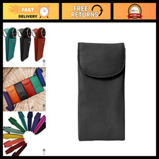 Double Flap Leather Eyeglass Case - Soft 2-in-1 Dual Pouch for Sunglasses  Read