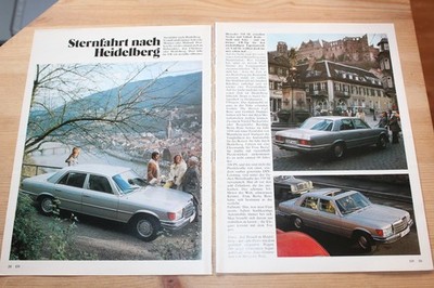 Clipping report Mercedes 350 SE Sternfahrt to HD from 1973 from magazine ''ER''