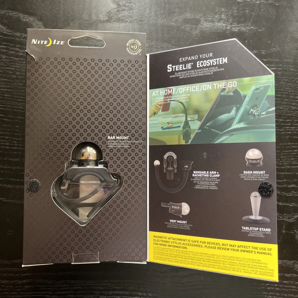 Nite Ize Steelie Bar Mount STBM-09-R8 — Magnetic Handlebar Phone Mount — New - Image 3 of 3