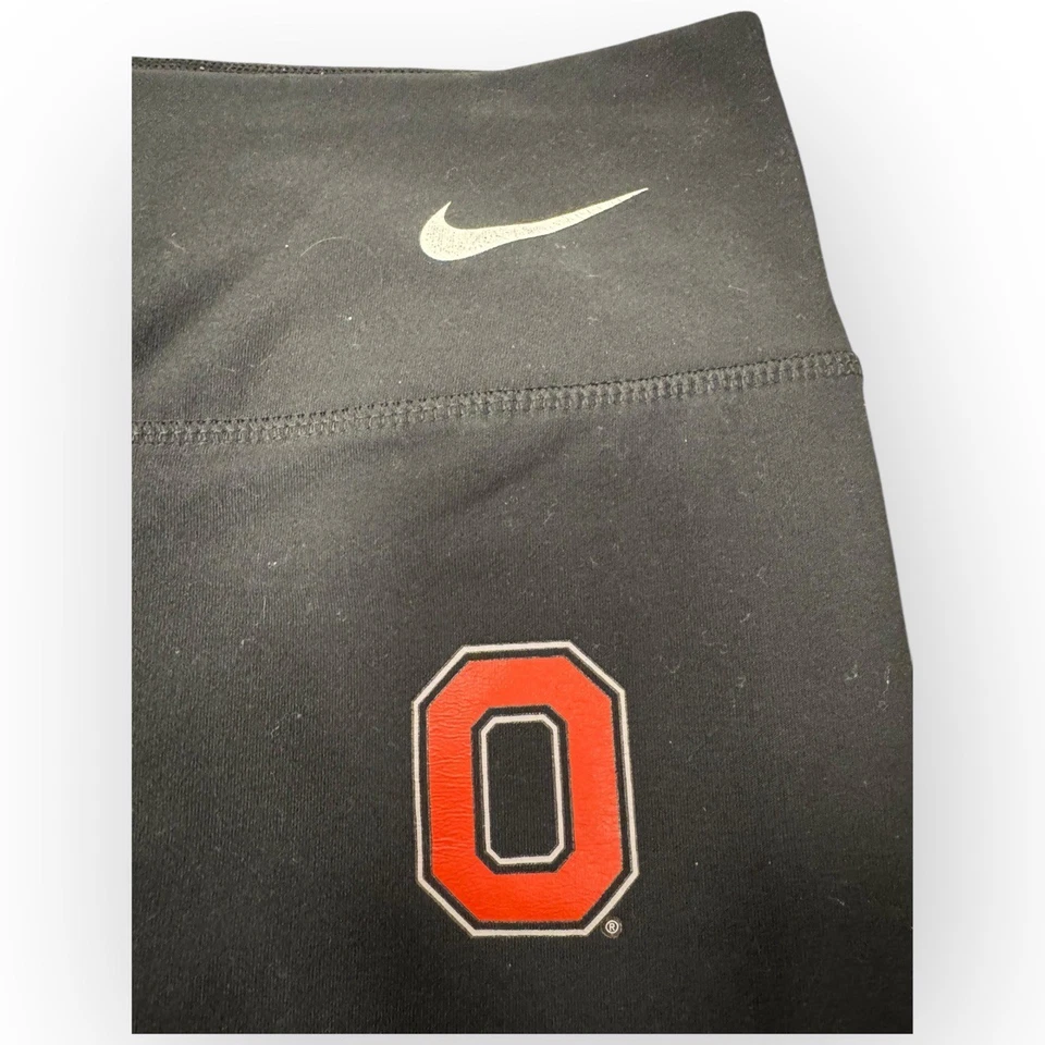 GUC Nike Dri-FIT Legend 2.0 Capri Leggings Small Black OSU Buckeyes P11 - Image 3 of 4