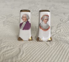 President George Washington  1st Lady Martha Washington Salt  Pepper Shakers