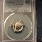 1968-S Roosevelt Dime PCGS PR69 Proof Silver San Francisco 10C