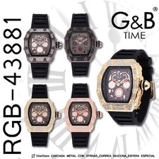 G&B Mens Sport Analogue Watch Rubber Strap Qu...