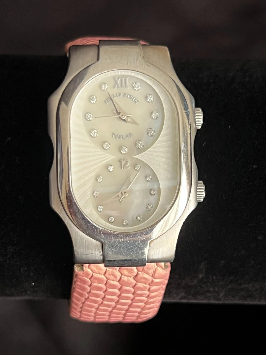 Philip Stein Teslar Women Dual Dial White Roman Pink Leather Bracelet Watch Philip Stein Teslar Women Dual Dial White Roman Pink Leather  main image 3
