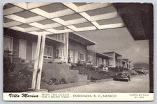 Vintage Mexico Postcard ENSENADA Baja California Villa Marina 1950s