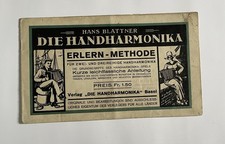 HANS BLATTNER DIE HANDHARMONIKA ERLEN-METHODE 2& 3-REIHIGE HARMONIKA BASEL, 1920