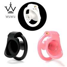 2026 Resin Male Chastity Device Inverted Cage Black Pink White Lock Belt 4 Rings