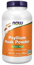 NOW Psyllium Husk Powder - Soluble Fiber - Vegetarian - 12oz - Exp 01/27