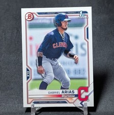 Gabriel Arias 1st Prospect Rookie 2021 Bowman Card #BP-89 Cleveland Guardians