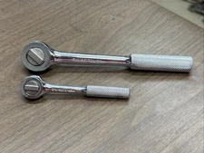 2 Vintage S-K Tools 3/8” Drive Ratchet 45170 & 1/4” #40970 USA SK Pair Set