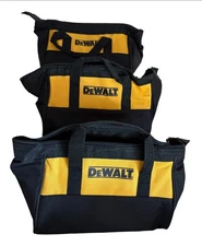 3 Bags Dewalt Soft Mini Tool Bag - 12 x 8.5 x 7 Inches Black and Yellow New