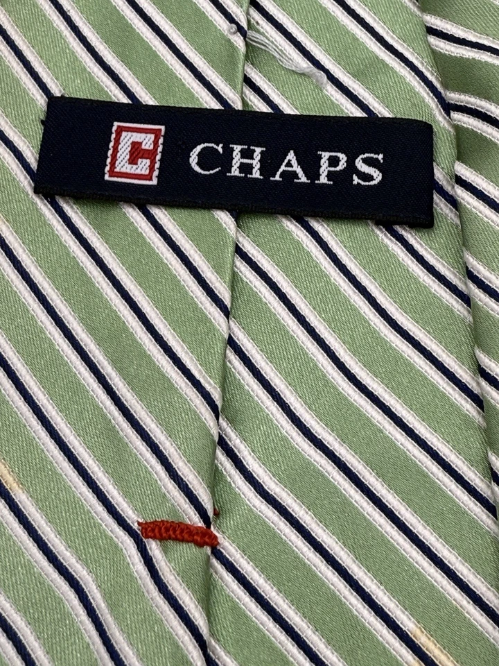 Corbata Chaps 100 % seda hecha a mano para hombre verde diseñador elegante 😎🧐 Foto 4 de 4