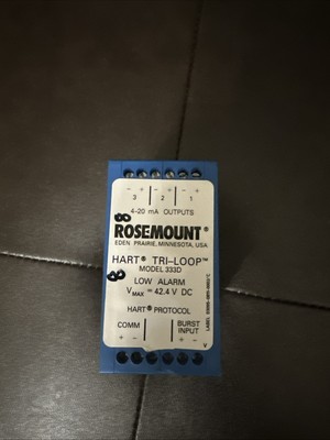 Rosemount 333D Hart Tri-Loop Low Alarm Signal Converter