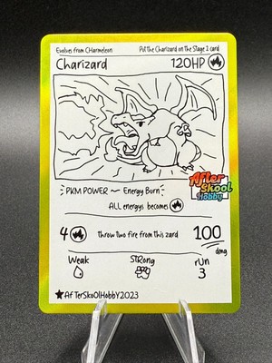Charizard Sketch- GENERATION ONE After Skool Hobby - Fan Art Parody 