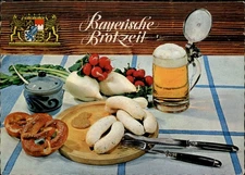 Bavarian Brotzeit Germany vintage postcard b885