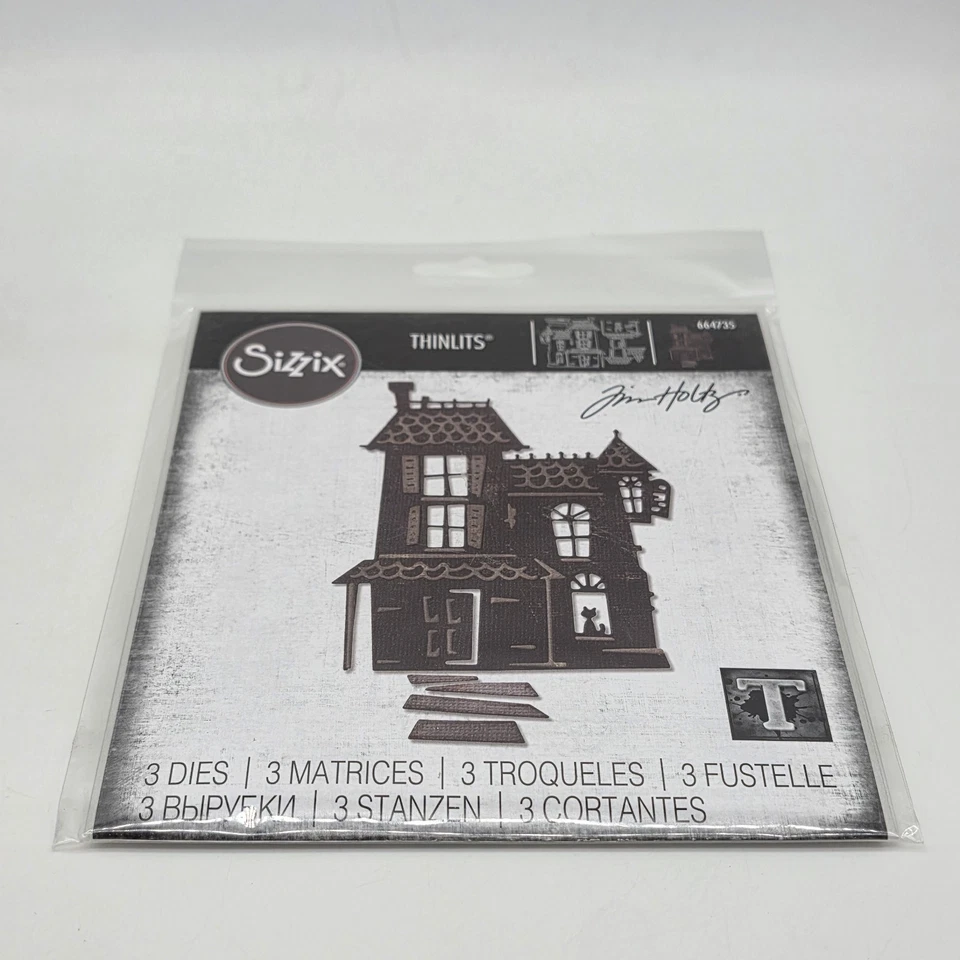 Tim Holtz HAUNTED Halloween House Sizzix 664735 Thinlits Cutting Dies - Image 4 of 4