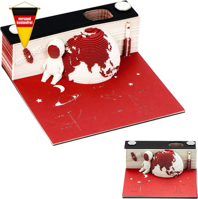 3D Kalender Tischkalender Notizblock Haftnotizen Büro Schuldekoration 2025