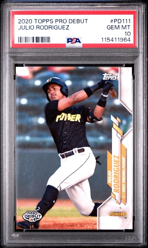 2020 Topps Pro Debut 🔥JULIO RODRIGUEZ🔥 RC Rookie 1st Pro PSA 10 💎 Gem Mint
