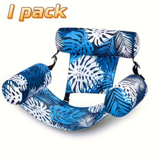 Inflatable Pool Lounger Leaf Design Adult Float Chair Beach Lake Summer