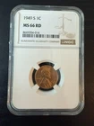Beautiful 1949-S NGC MS66RD LINCOLN CENT 1c MS 66 RD RED