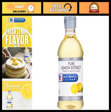 Pure Lemon Extract 16 fl oz - Natural Flavoring for Baking, Glazes & Desserts