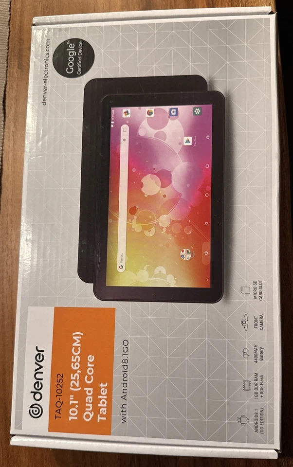 NEU! Denver TAQ-10252 10,1-Zoll Quad-Core Tablet Android 8.1 GO - Bild 3 von 3