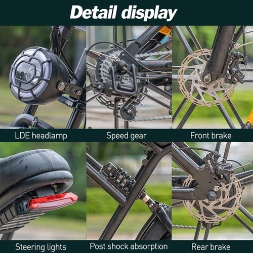 Lagads H9 750W Electric Bicycle Ebike Hydraulic Brake 48V 15Ah 20 "Fat Tire - Picture 7 of 10