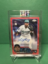 2023 Topps Chrome Update Luis Arraez Red Wave Auto 5/5 AC-LAR