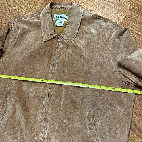 Vintage 80er L.L. Bean braune Wildleder Leder Bomberjacke Gr. XL Outdoor Western - Bild 7 von 8