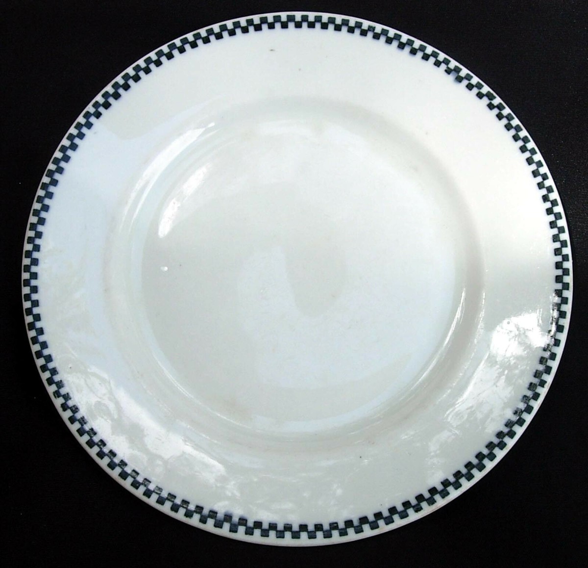 Black White CHECKERBOARD Plate Shenango China 1920s-30s 8 Black White CHECKERBOARD Plate Shenango China 1920s-30s 8
