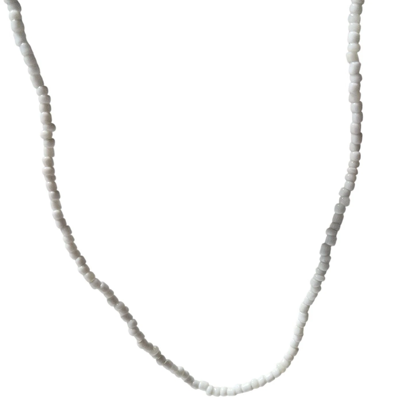 VETEMENTS Collana Perline Bianche Retrò Classica Semplice Minimalista Moda Gioielli Donna