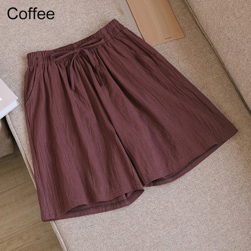 Womens Elastic Waist Drawstring Hot Pants Lady Summer Casual Loose Sports Shorts - Picture 29 of 33