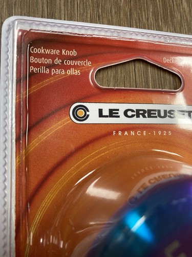 GROSSER irisierender LE CREUSET Ersatzknopf Edelstahl Signatur Gusseisen - Bild 2 von 6