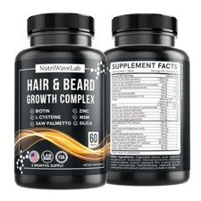 Hair Growth Vitamins For Men - Anti Hair Loss Pills. Regrow Hair  Beard.60days
