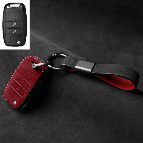 Full Suede Covered Key Fob Remote Protector Holder Cover Case For Kia Sorento - Picture 7 of 9