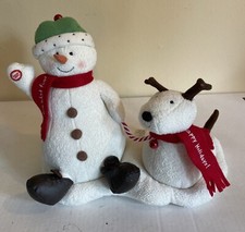 2004 Hallmark Jingle Pals Snowman Dog Animated Musical Plush Works Motion VIDEO