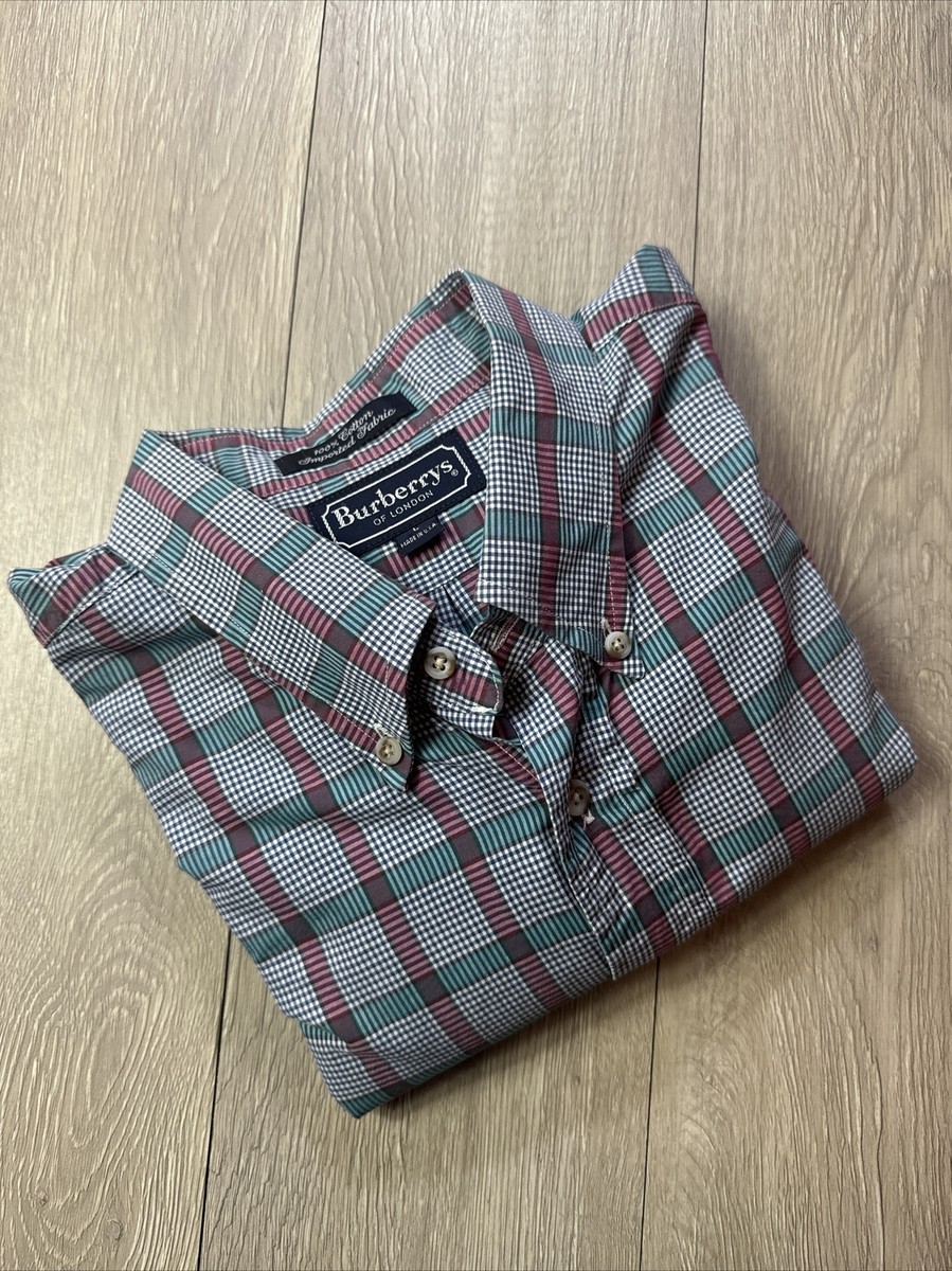Vintage Burberrys Shirt Mens Large Long Sleeve Button Up Vintage Burberrys Shirt Mens Large Long Sleeve Button Up