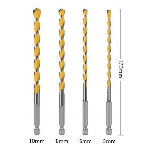 4pcs Professional 1/4 Hex Shank Tungsten Carbide Drill Bits for Tough