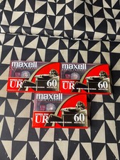 Maxell Blank Audio Cassette Tape 60 Minutes Normal Bias UR New Sealed Lot Of 3