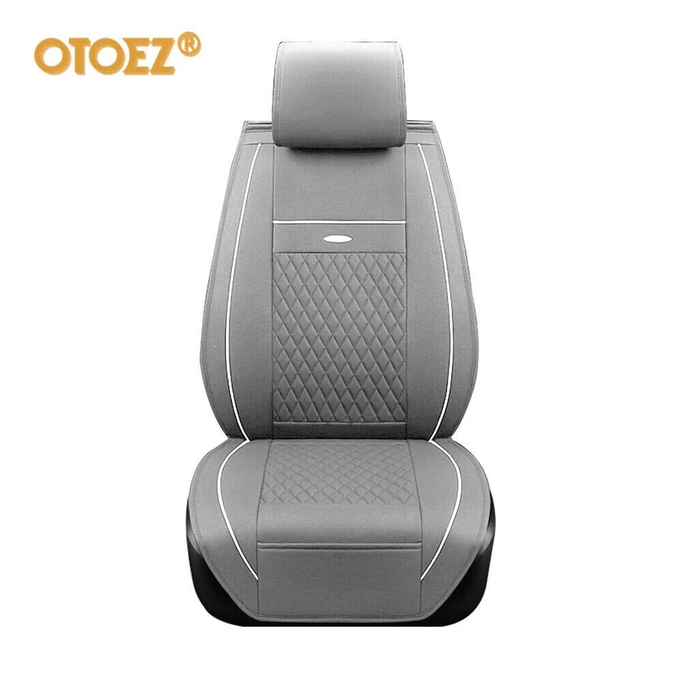 Car Seat Cover Fit for Lexus IS IS200t IS250 IS300 IS350 5 Seat PU Leather Gray - Image 2 of 4