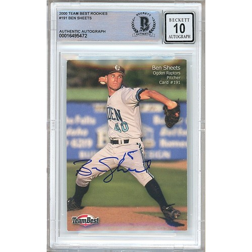 Ben Sheets Milwaukee Brewers Autograph 2000 Team Best Rookie BGS Auto ...