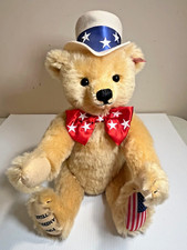 2003 Steiff First American Teddy Bear Jointed 16" MFG ERROR Paw Ltd Ed Growler