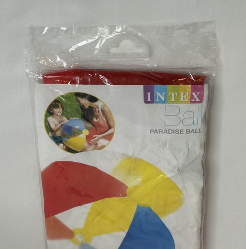 NEW Intex Paradise Beach Ball 24" Inch 61 cm Multicolor #59032EP 2012 Sealed - Picture 2 of 7