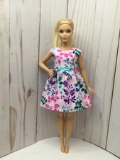 Handmade Doll Clothes fits Curvy Barbie Fall Leaves Dress New NO DOLL