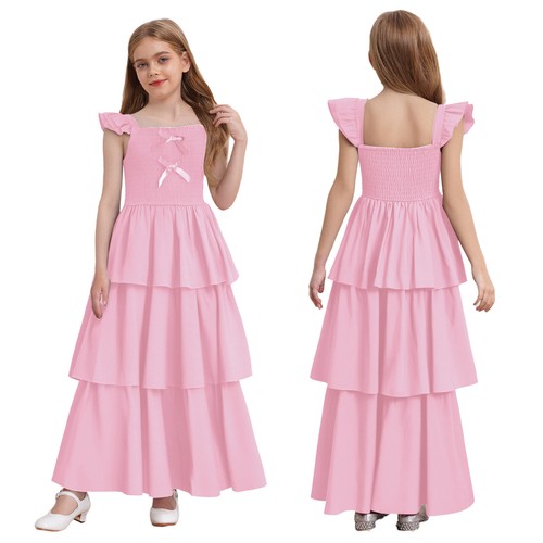 Girls Maxi Dress Vintage Charm Party Dress Ankle Length Sweet Cute Casual Gown - Picture 26 of 71